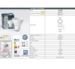 Bombilla GU10 LED - 3,5W - CCT - Fumagalli