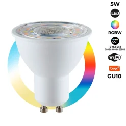 Bombilla inteligente LED WIFI GU10 - RGBW + CCT - 5W