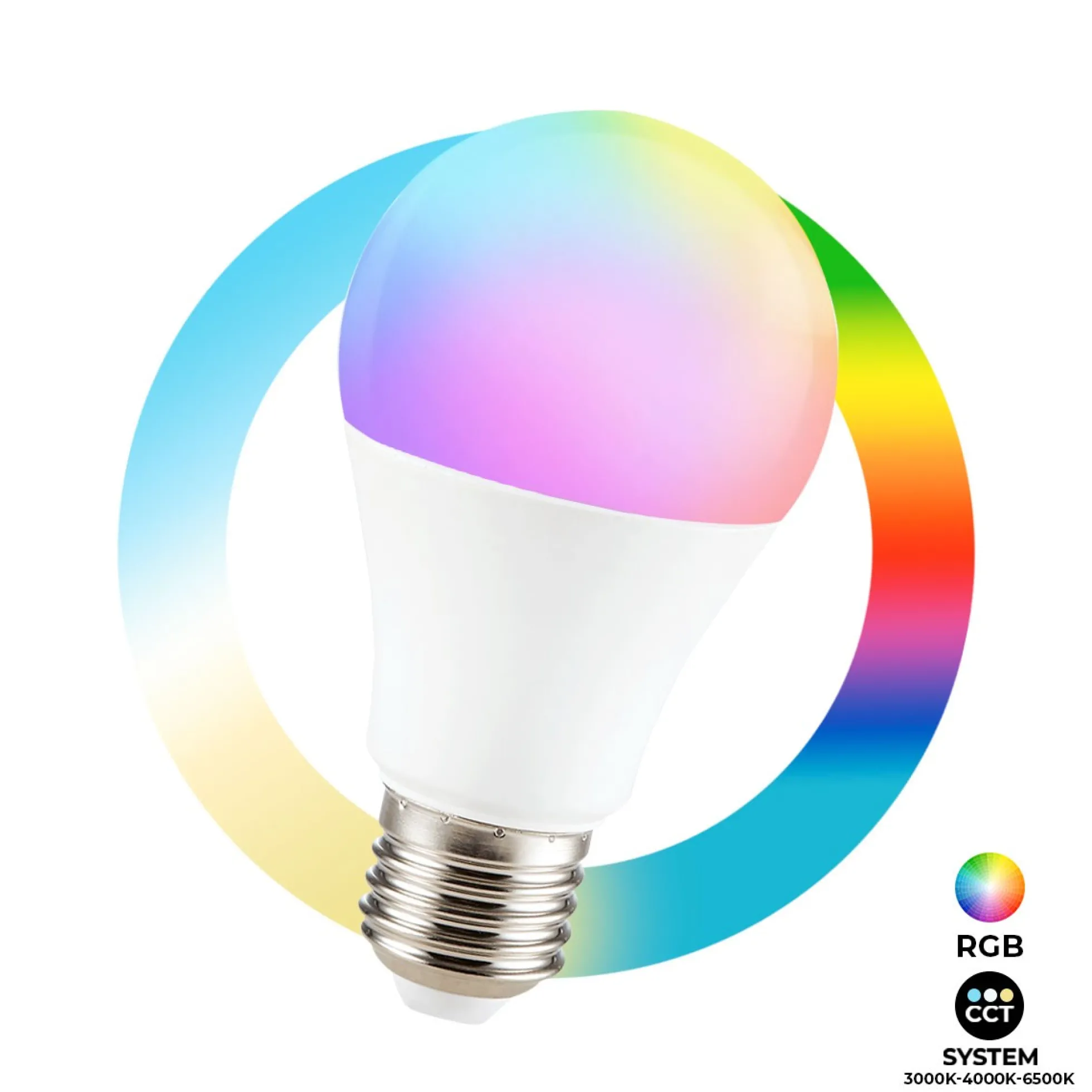 Bombilla inteligente Smart WIFI RGBWW E27 9W
