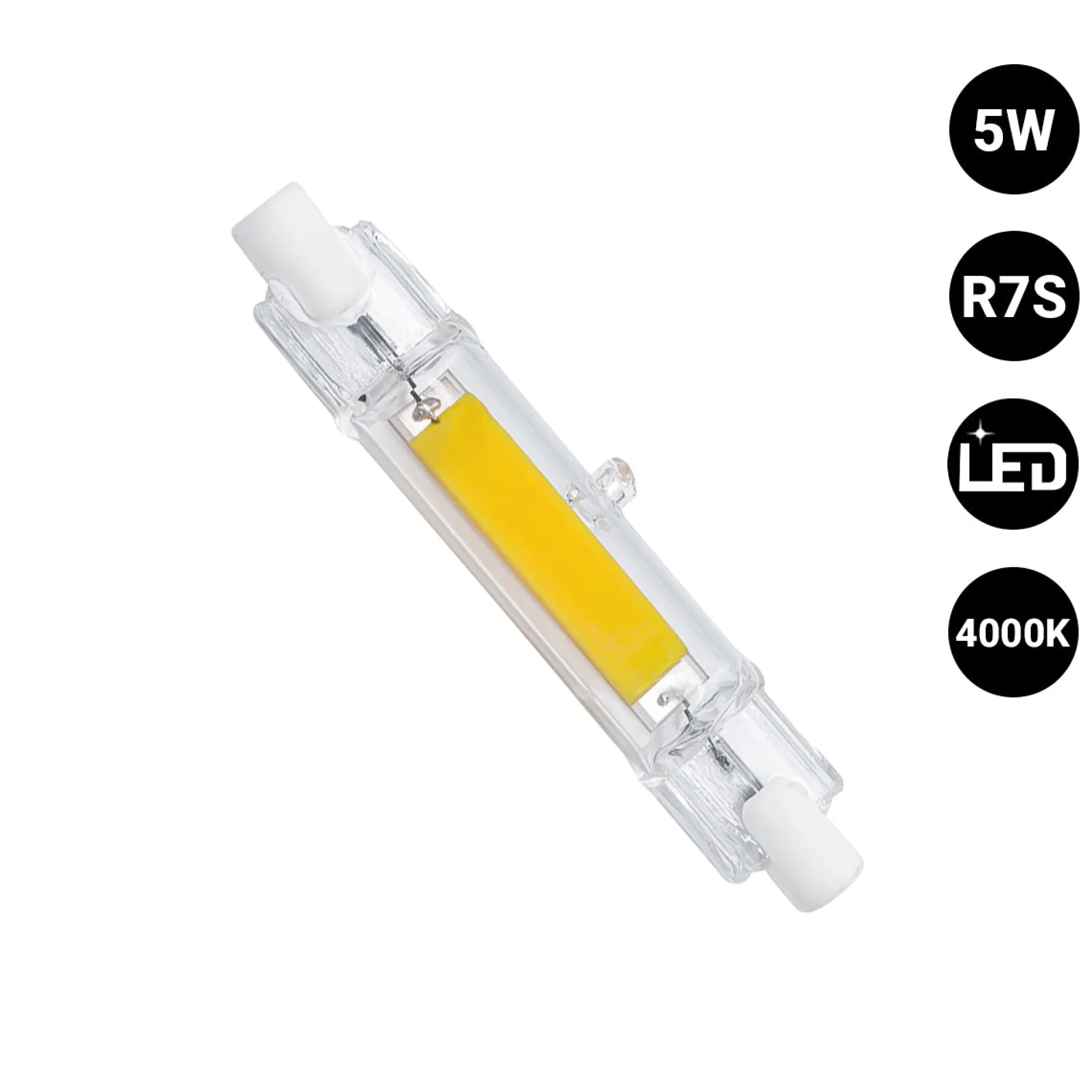 Bombilla LED COB - R7S - 78mm - 600lm - 5W
