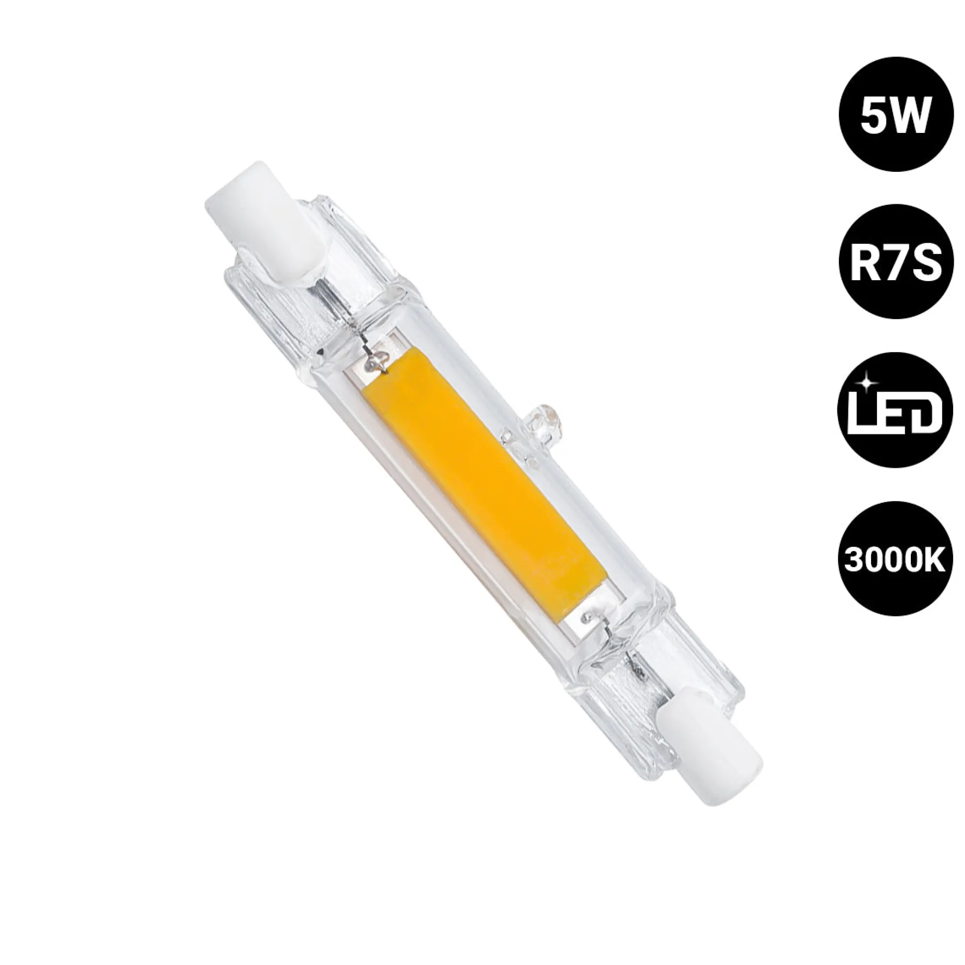 Bombilla LED COB - R7S - 78mm - 600lm - 5W