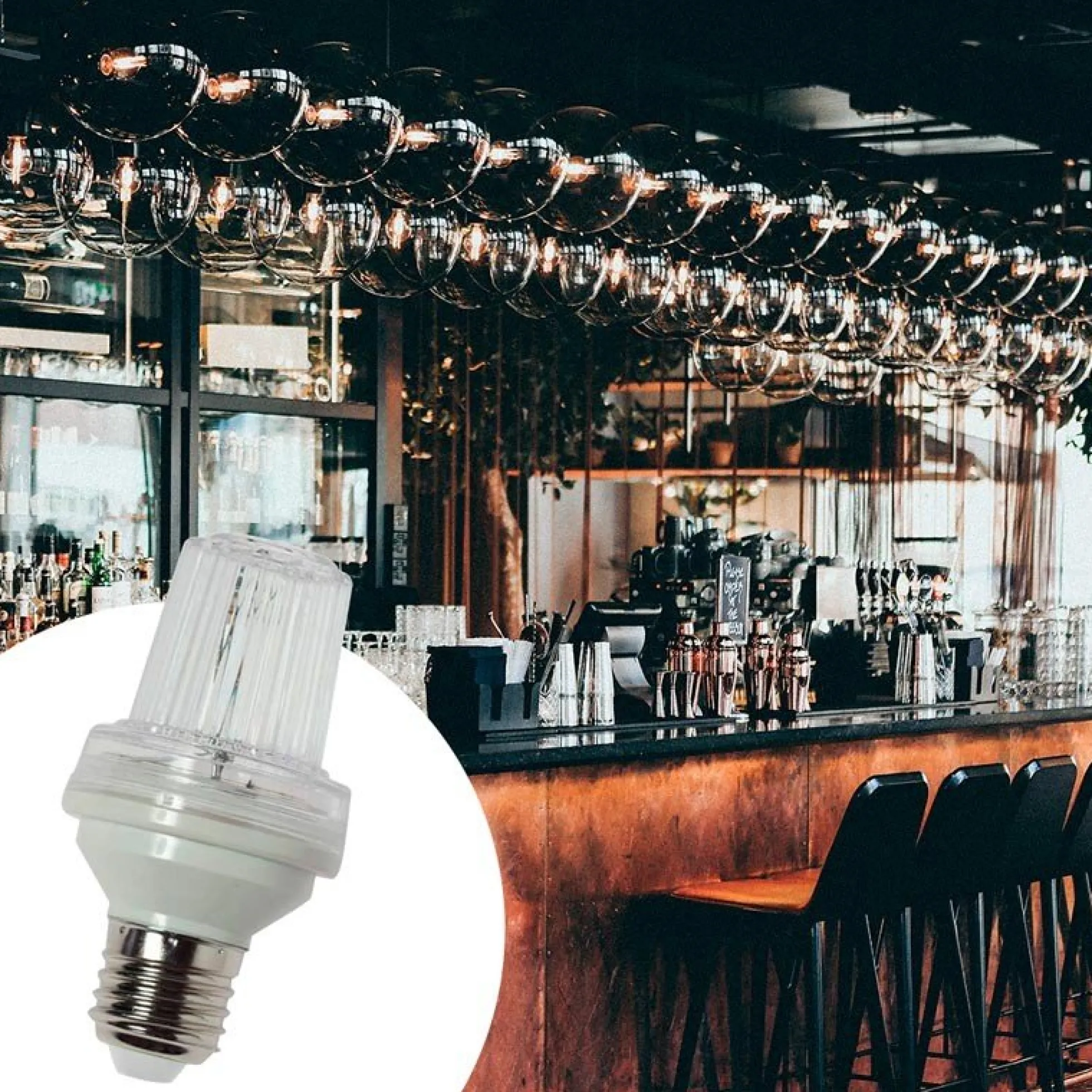 Bombilla LED con efecto estroboscópico E27 - 2W - IP65