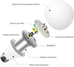 Bombilla LED con sensor crepuscular - E27 A60 - 8,8W