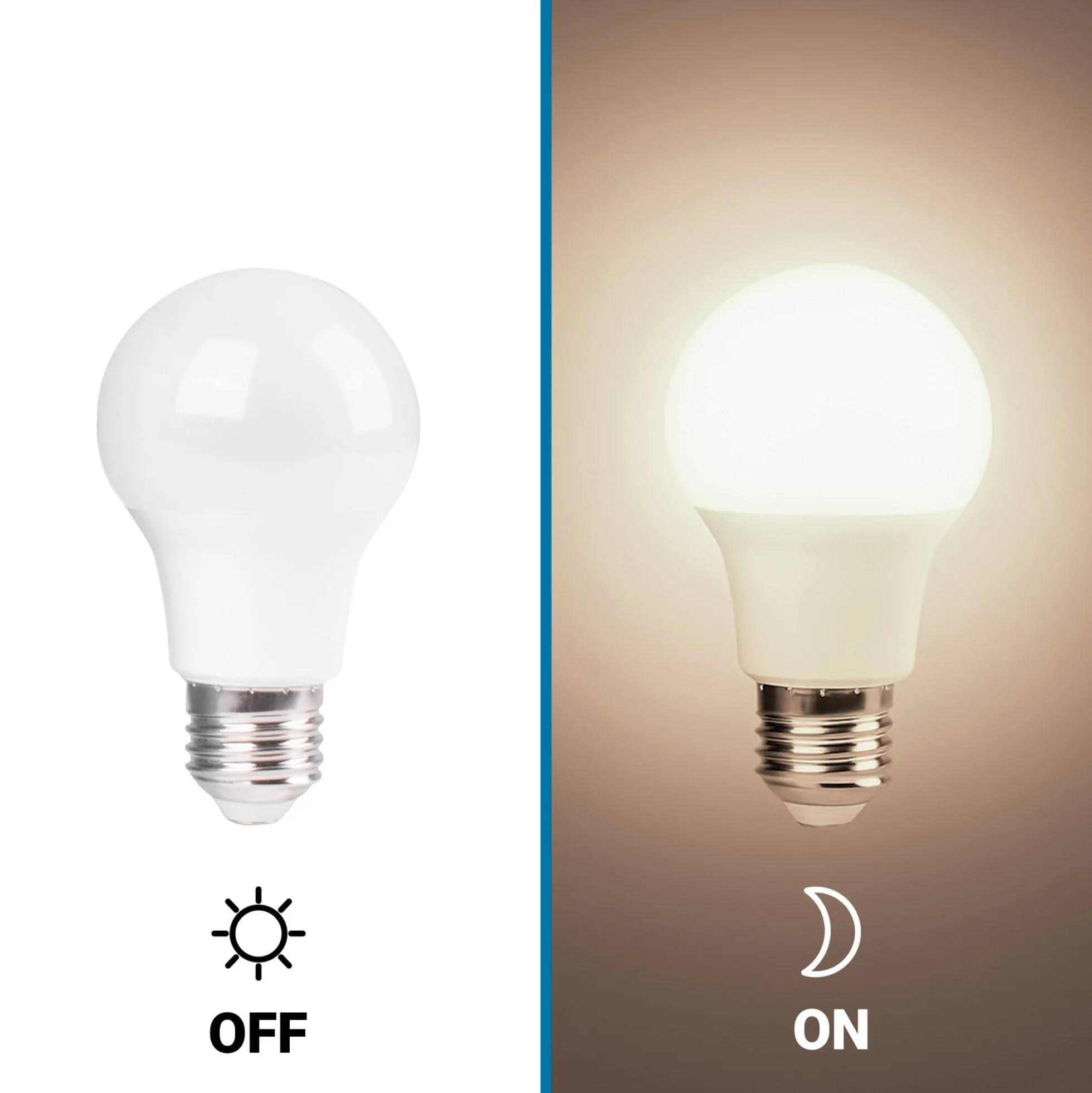 Bombilla LED con sensor crepuscular - E27 A60 - 8,8W