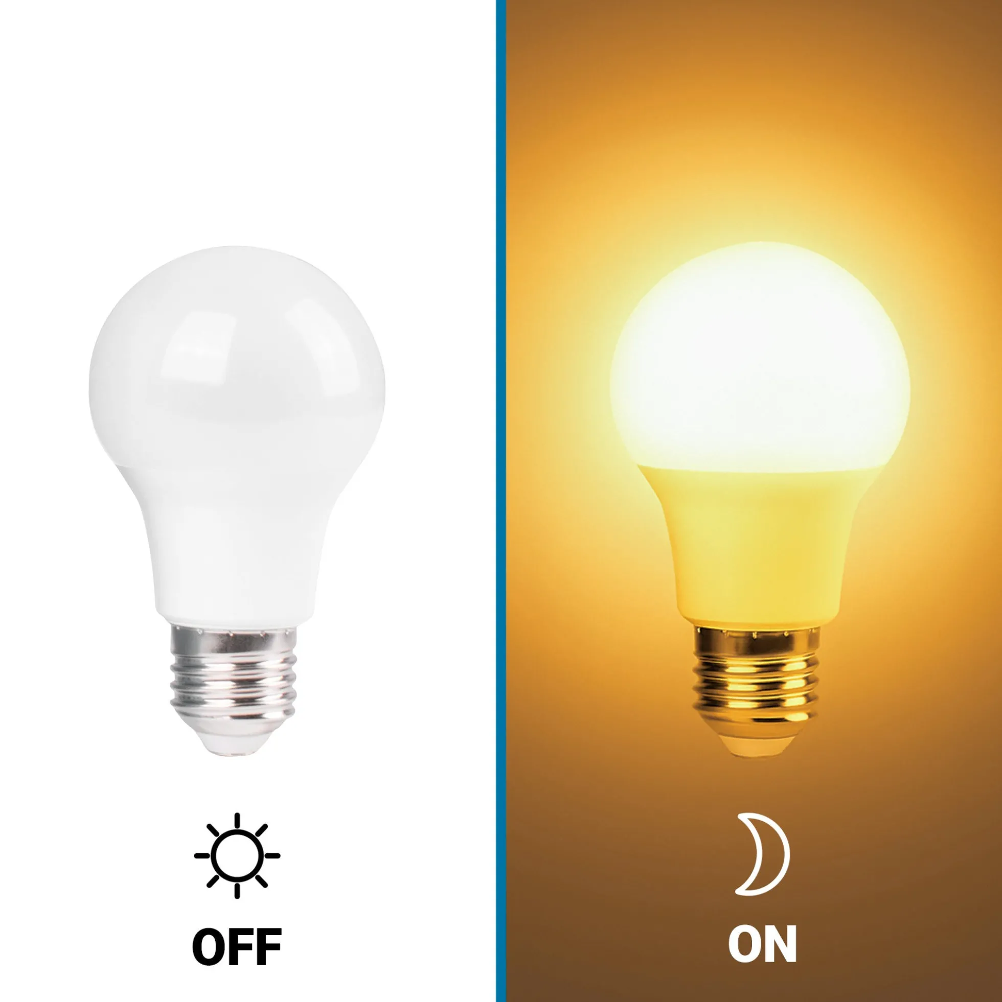 Bombilla LED con sensor crepuscular - E27 A60 - 8,8W