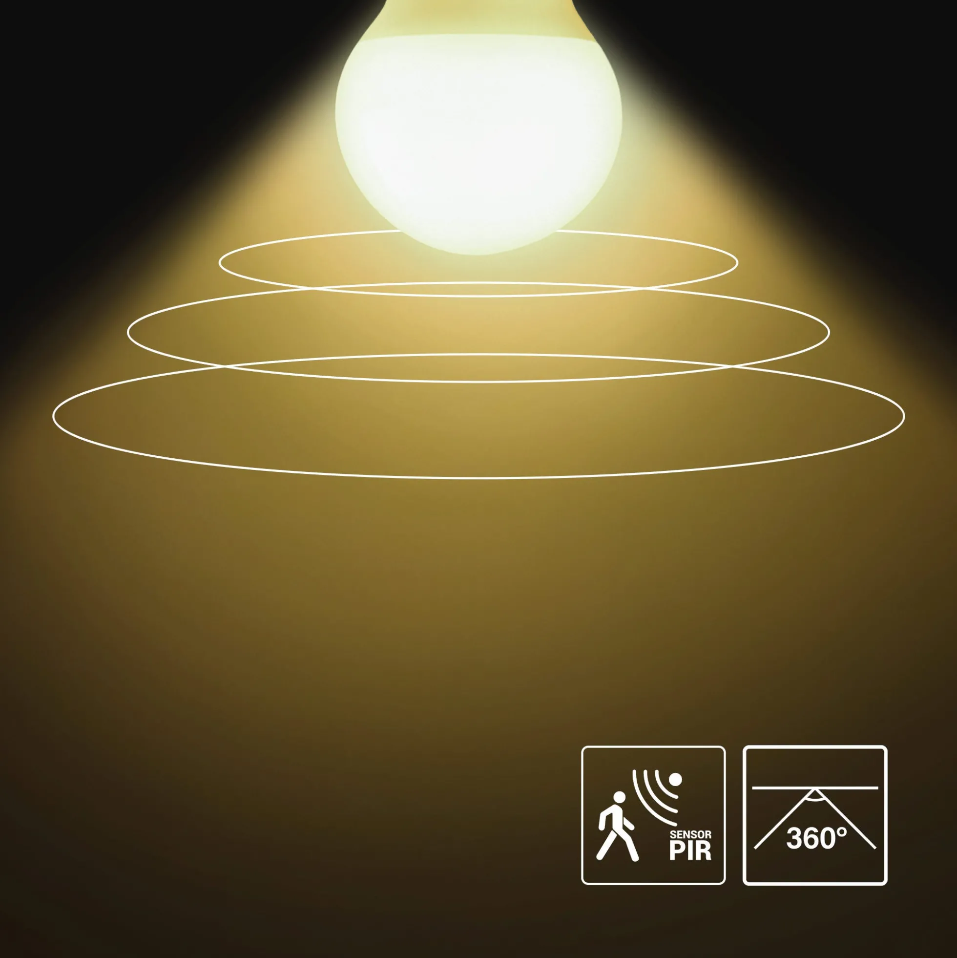 Bombilla LED con sensor de movimiento y crepuscular - E27 A60 - 7W - 450lm