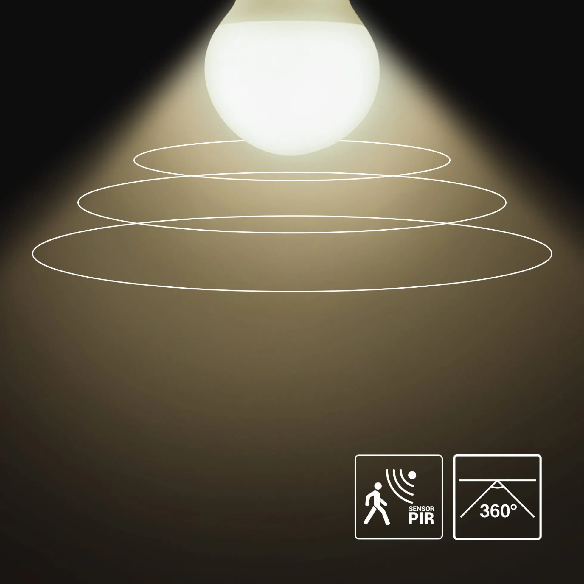 Bombilla LED con sensor de movimiento y crepuscular - E27 A60 - 7W - 450lm