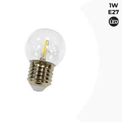 Bombilla LED decorativa de filamento 1W E27