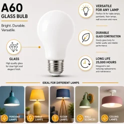 Bombilla LED decorativa "Milky" - Regulable - E27 A60 - 8W - 3000K - 810lm