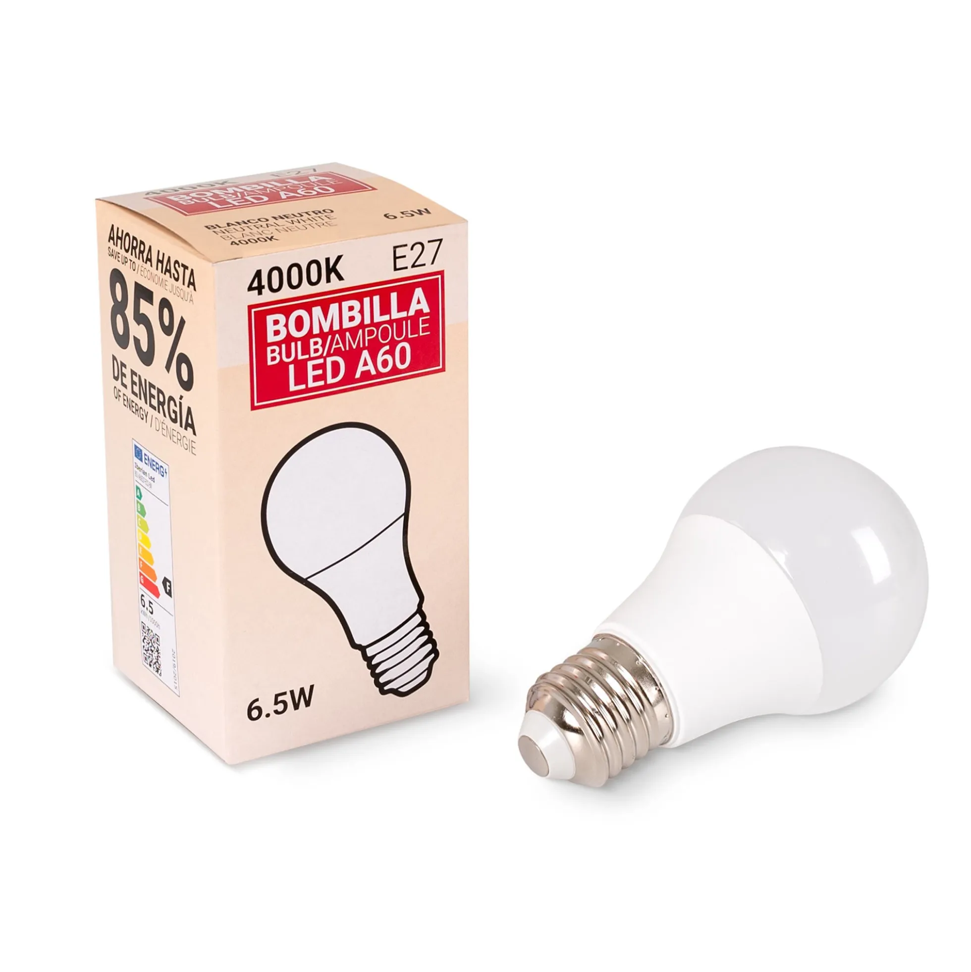 Bombilla LED E27 A60 - 6,5W