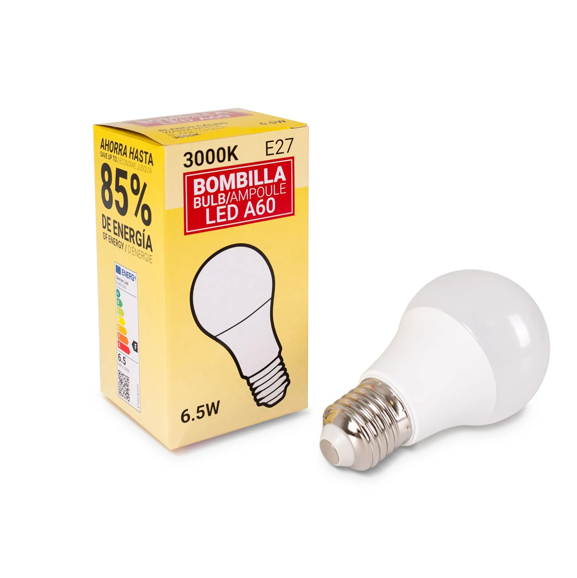 Bombilla LED E27 A60 - 6,5W