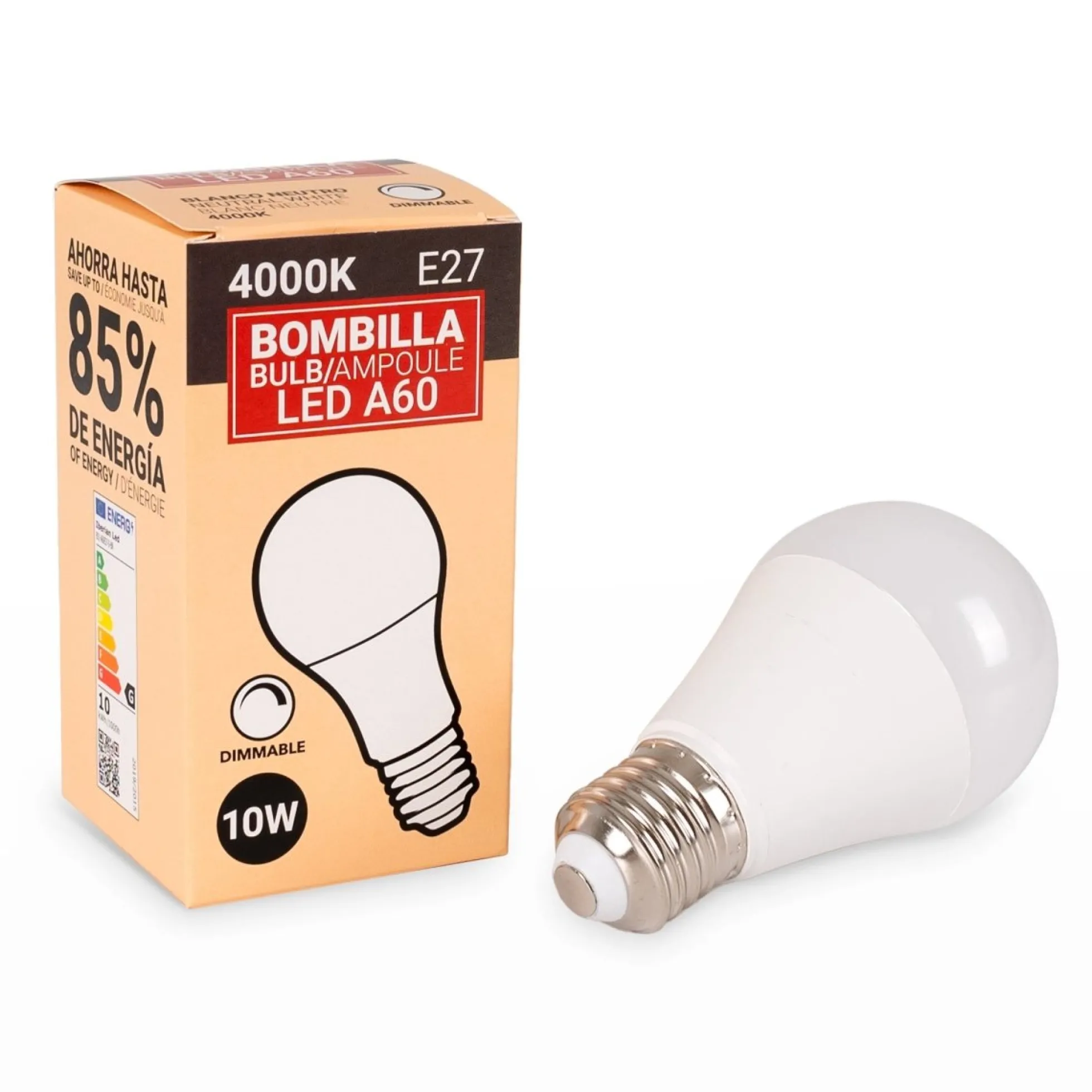 Bombilla LED E27 A60 - 10W - Regulable
