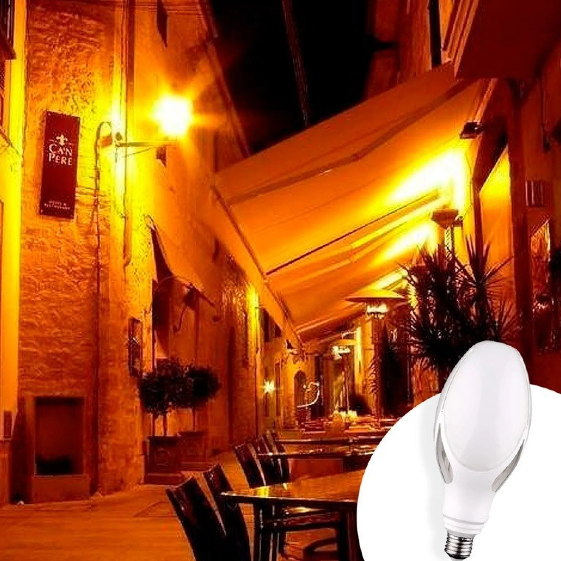 Bombilla LED ED90 E27 para farola 40W