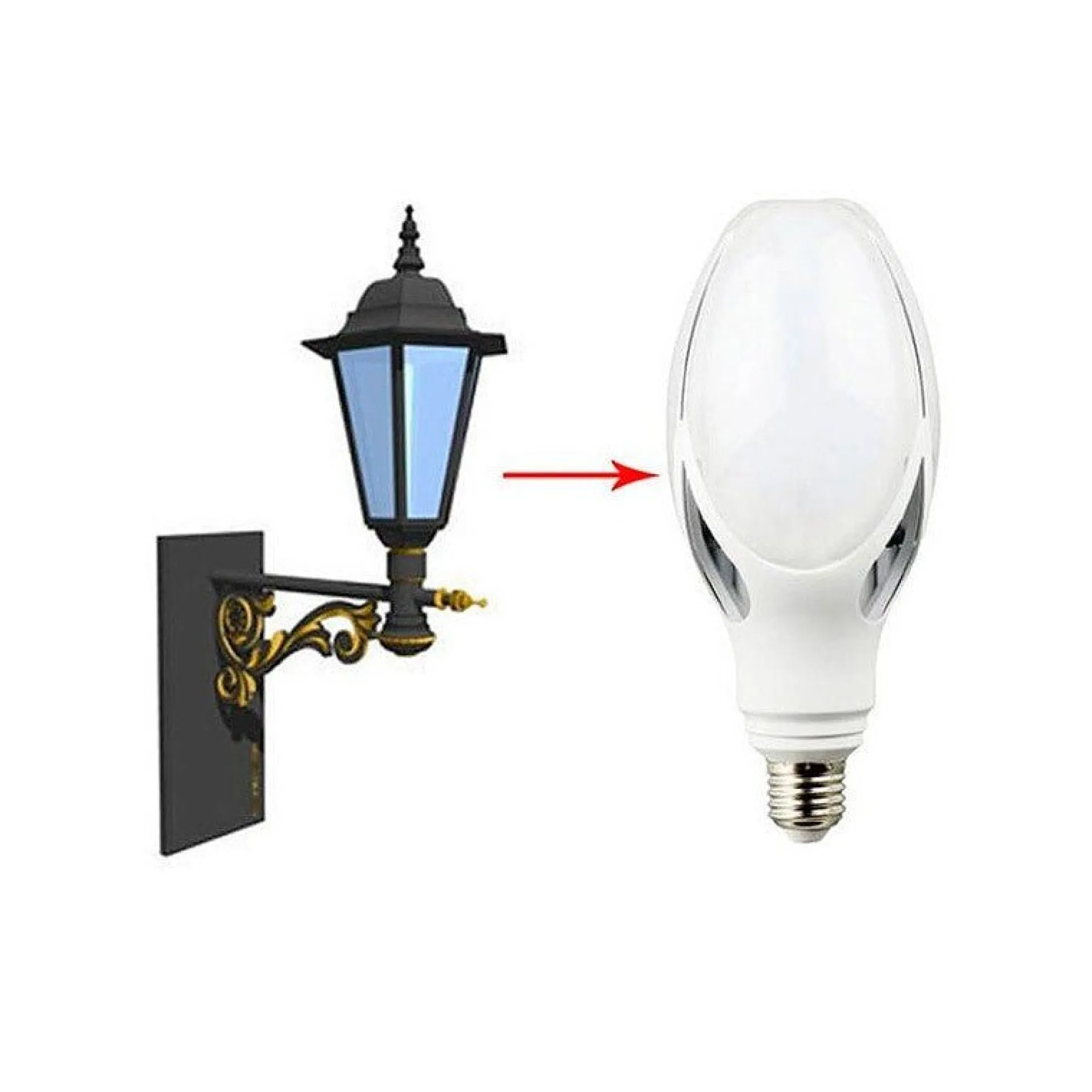 Bombilla LED ED90 E27 para farola 40W