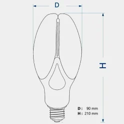 Bombilla LED ED90 E27 para farola 40W