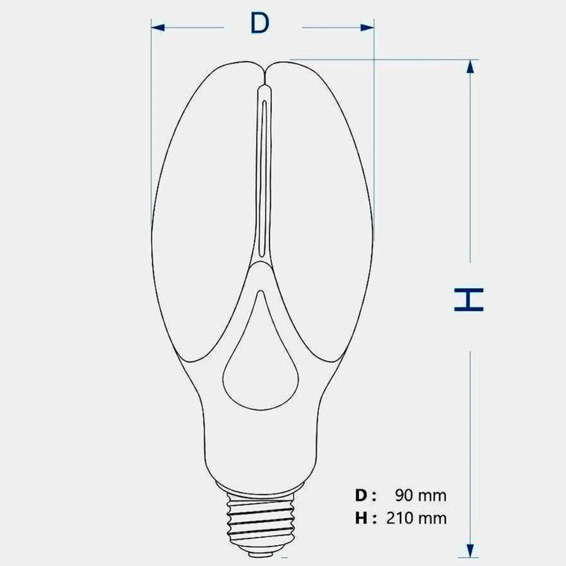 Bombilla LED ED90 E27 para farola 40W
