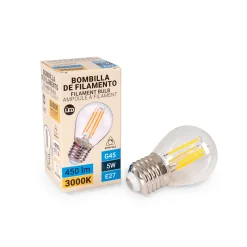 Bombilla LED filamento E27 G45 - 5W - Regulable