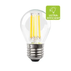 Bombilla LED filamento esférica - E27 G45 - 3.8W - Transparente