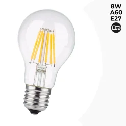 Bombilla LED filamento E27 60 - 8W - Transparente