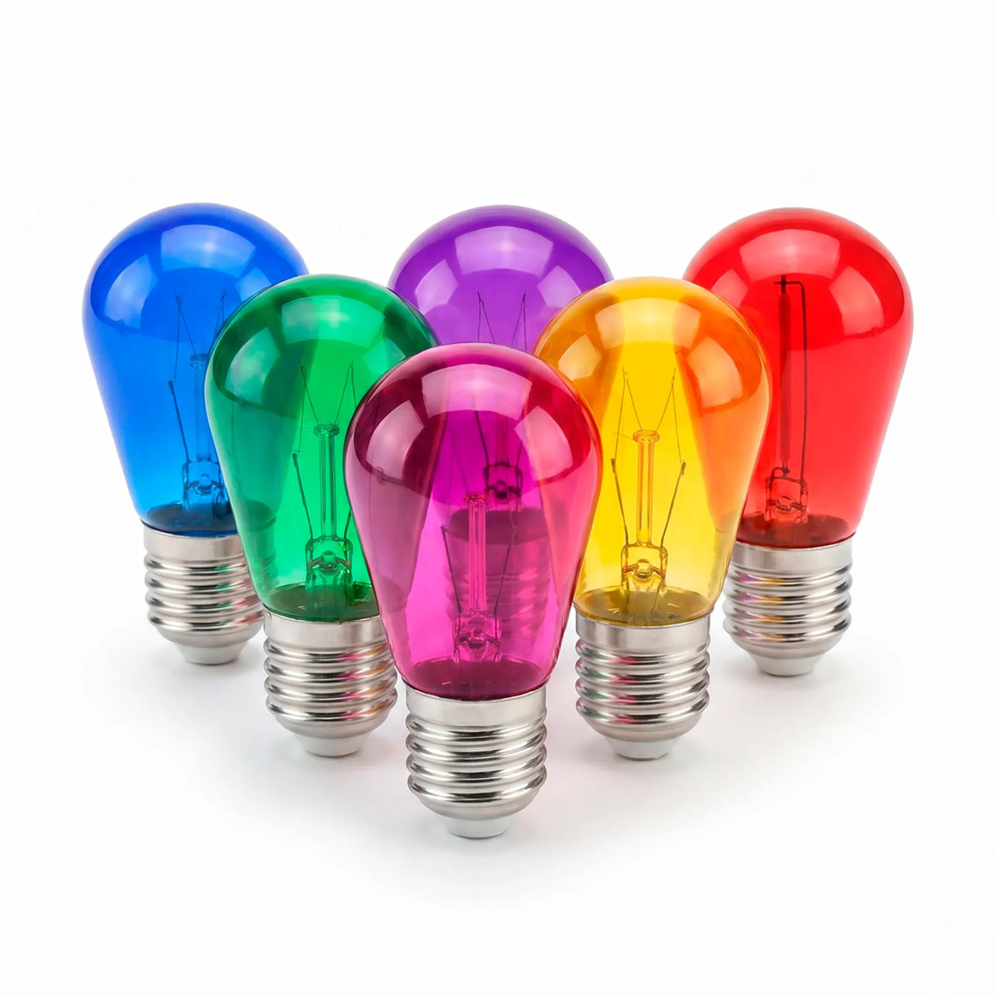 Bombilla LED Filamento - S14 E27 - 1W - Cristal de colores