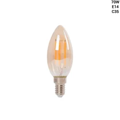 Bombilla LED filamento Vela E14 C35 - 4W - Vintage - 2200K
