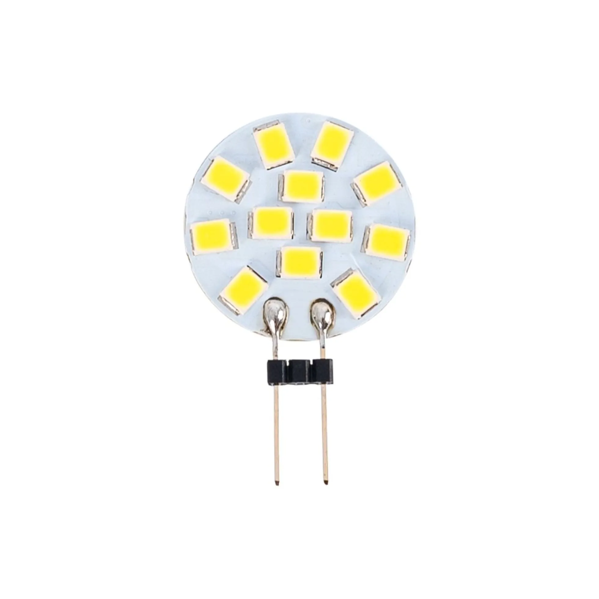 Bombilla LED G4 bi-pin circular plana 12V AC/DC - 2W