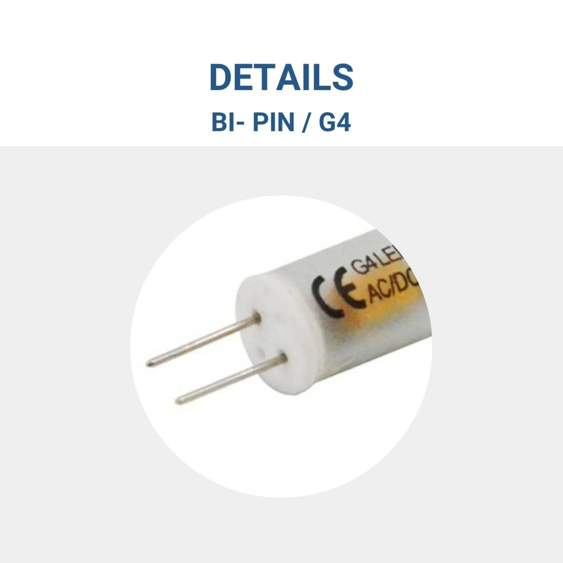 Bombilla LED G4 Bi-Pin - 2W - 6500K - CRI 80 - 12V DC/AC