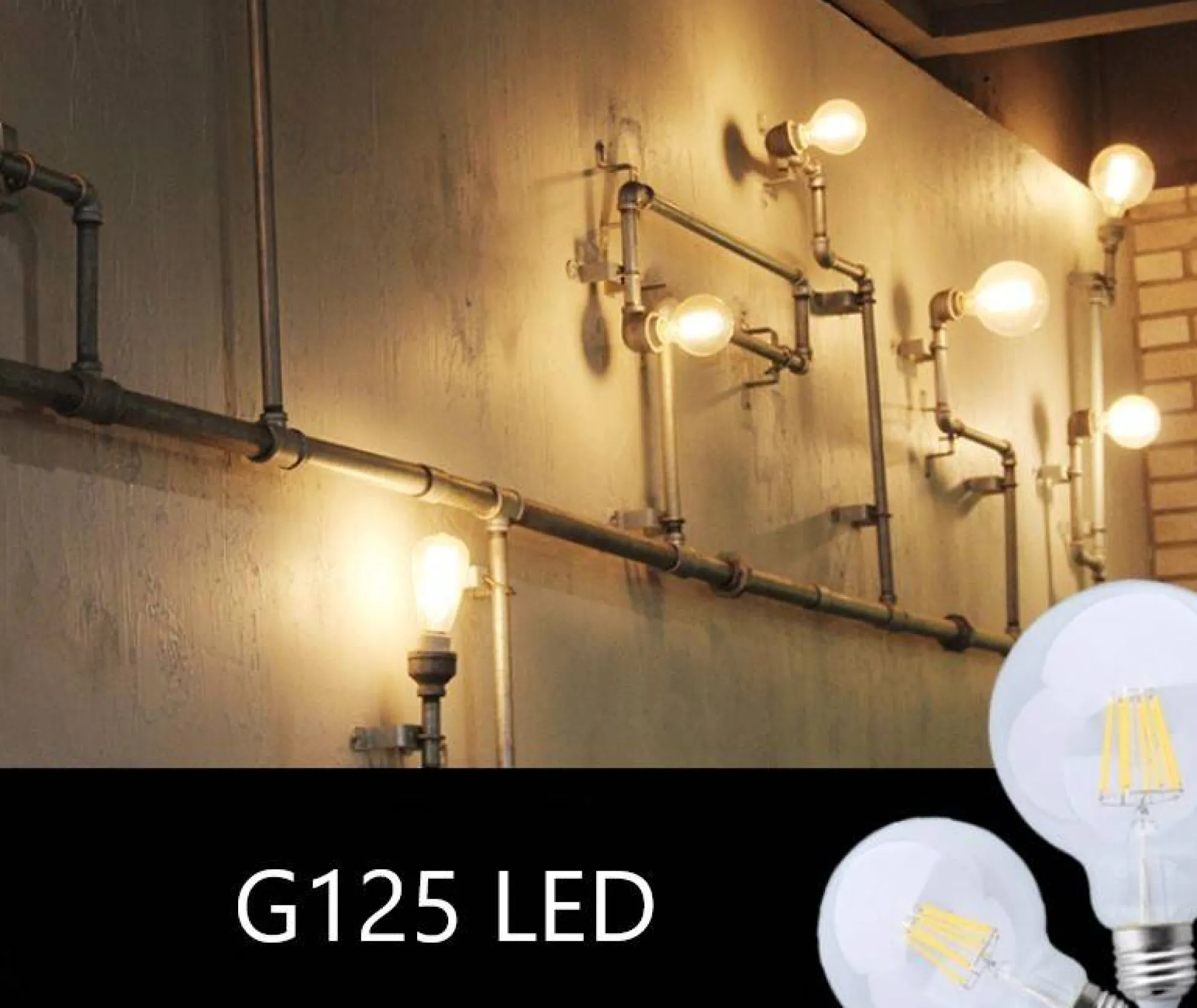 Bombilla LED globo filamento E27 G125 - 8W