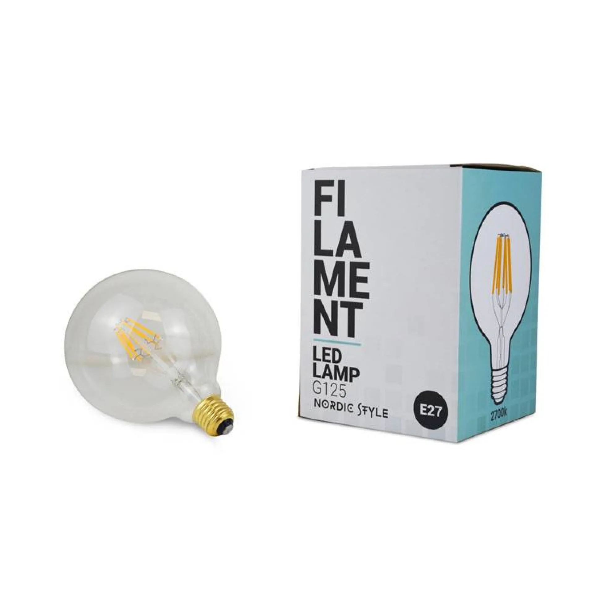 Bombilla LED globo filamento E27 G125 - 8W
