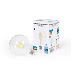 Bombilla LED globo filamento - E27 G125 - 8W - Regulable