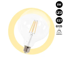 Bombilla LED globo filamento - E27 G125 - 8W - Regulable