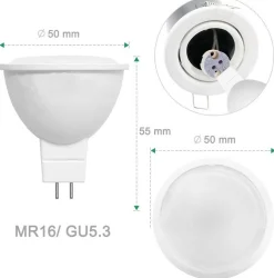 Bombilla LED GU5.3 MR16 5W 12V 350lm