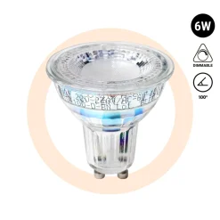 Bombilla LED GU10 PAR16 - 6W - Intensidad regulable - 700lm - 100°
