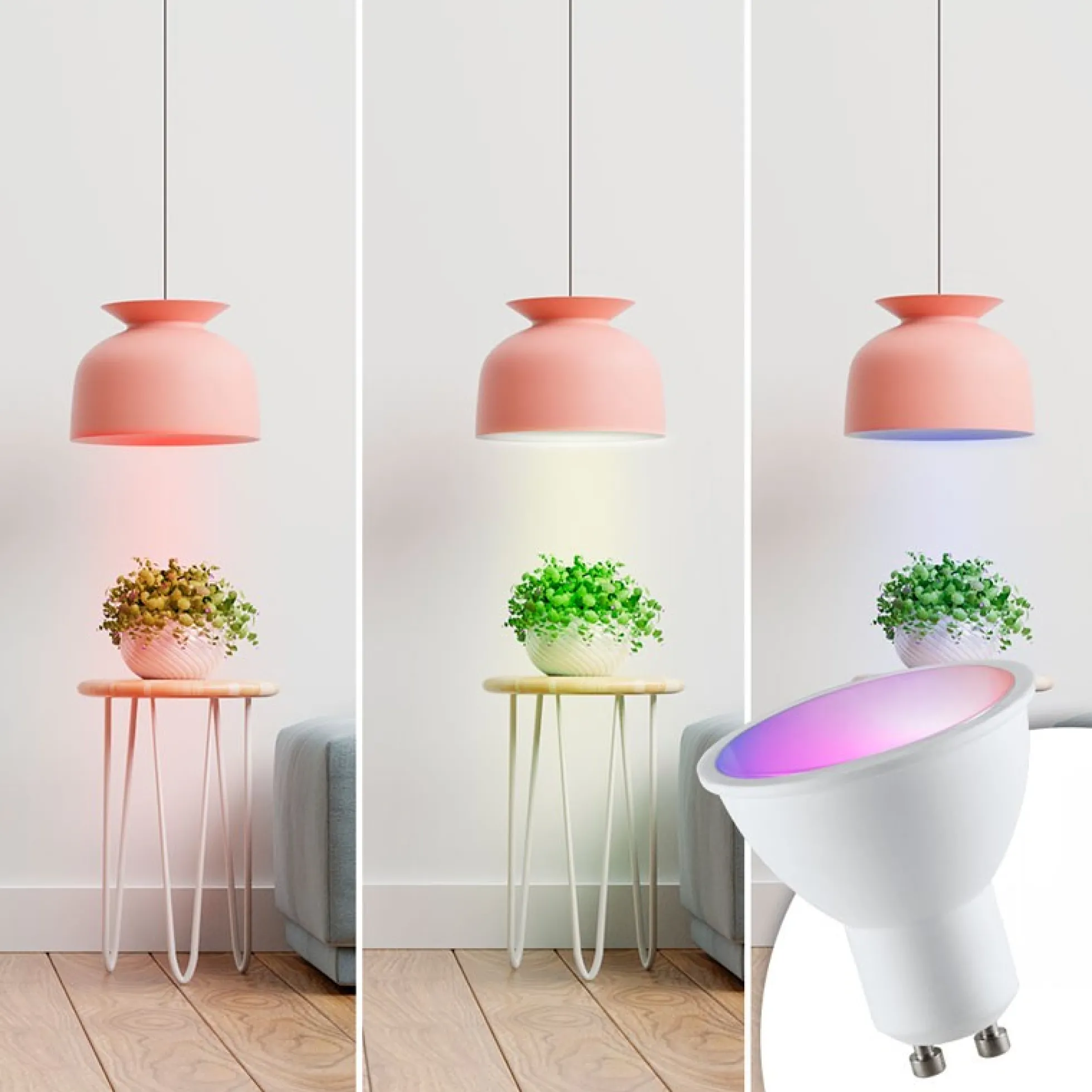 Bombilla LED GU10 RGBW inteligente - 5W - Con control remoto
