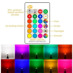 Bombilla LED GU10 RGBW inteligente - 5W - Con control remoto