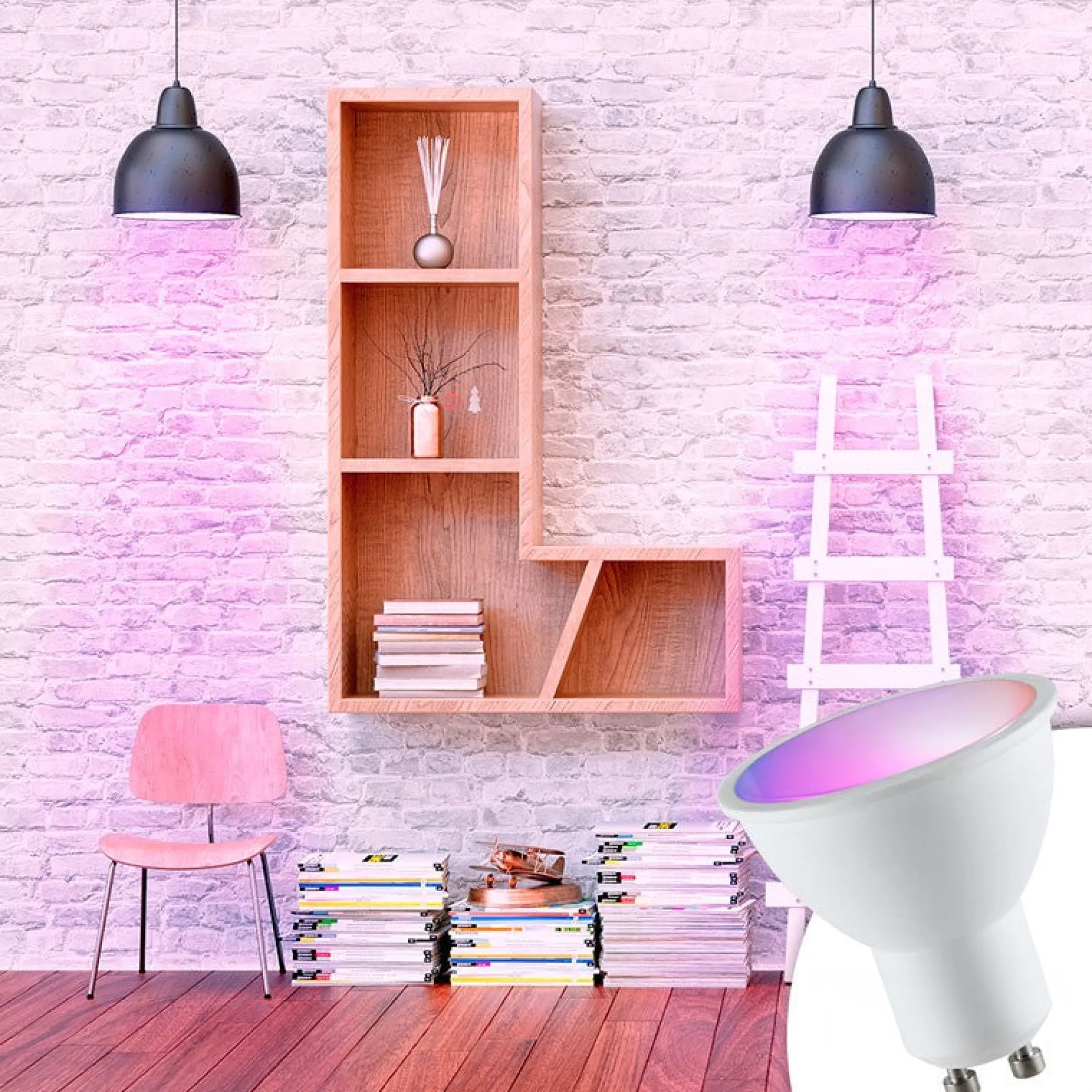 Bombilla LED GU10 RGBW inteligente - 5W - Con control remoto