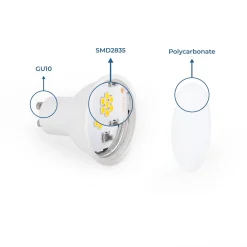 Bombilla LED GU10 - 7W - 120º