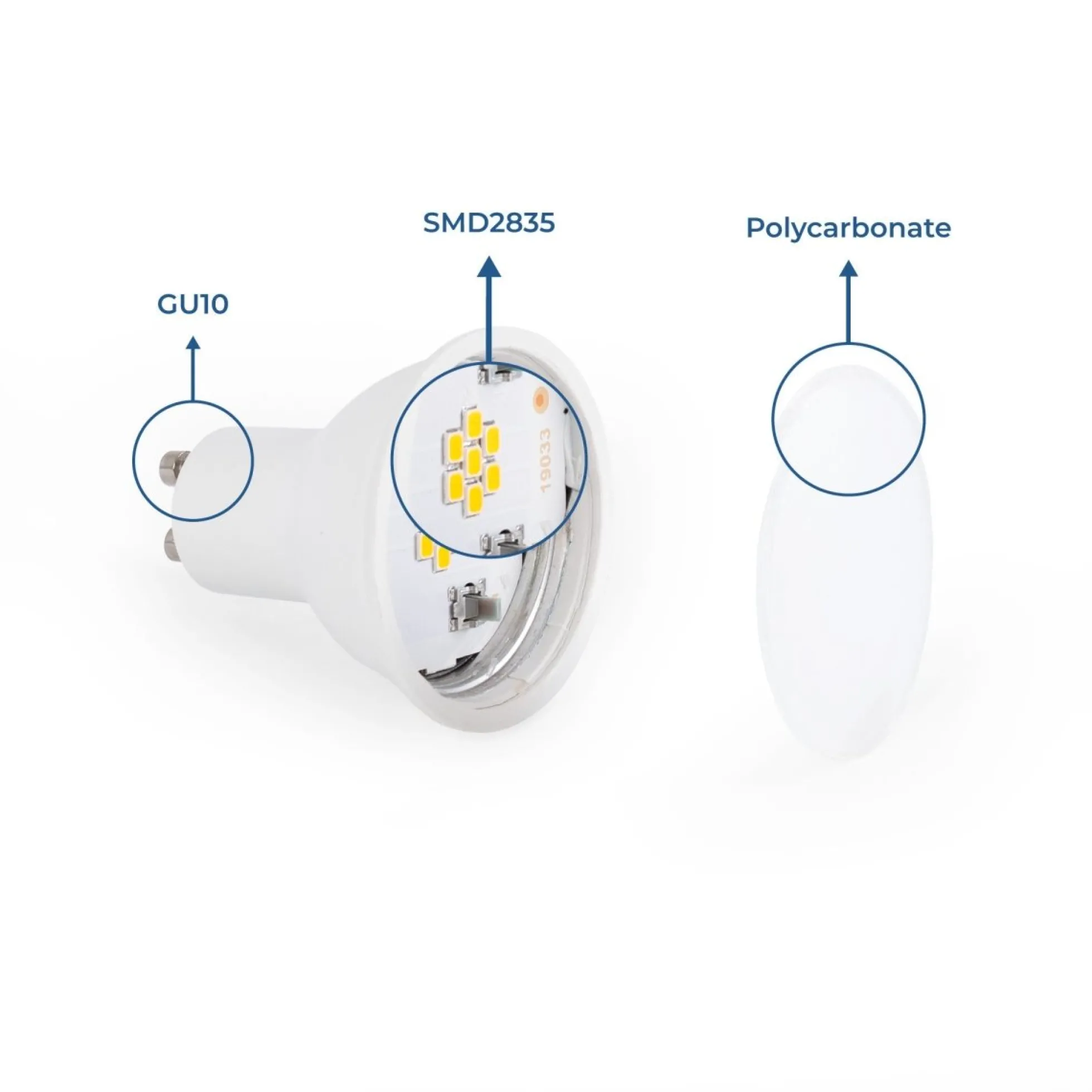 Bombilla LED GU10 - 7W - 120º