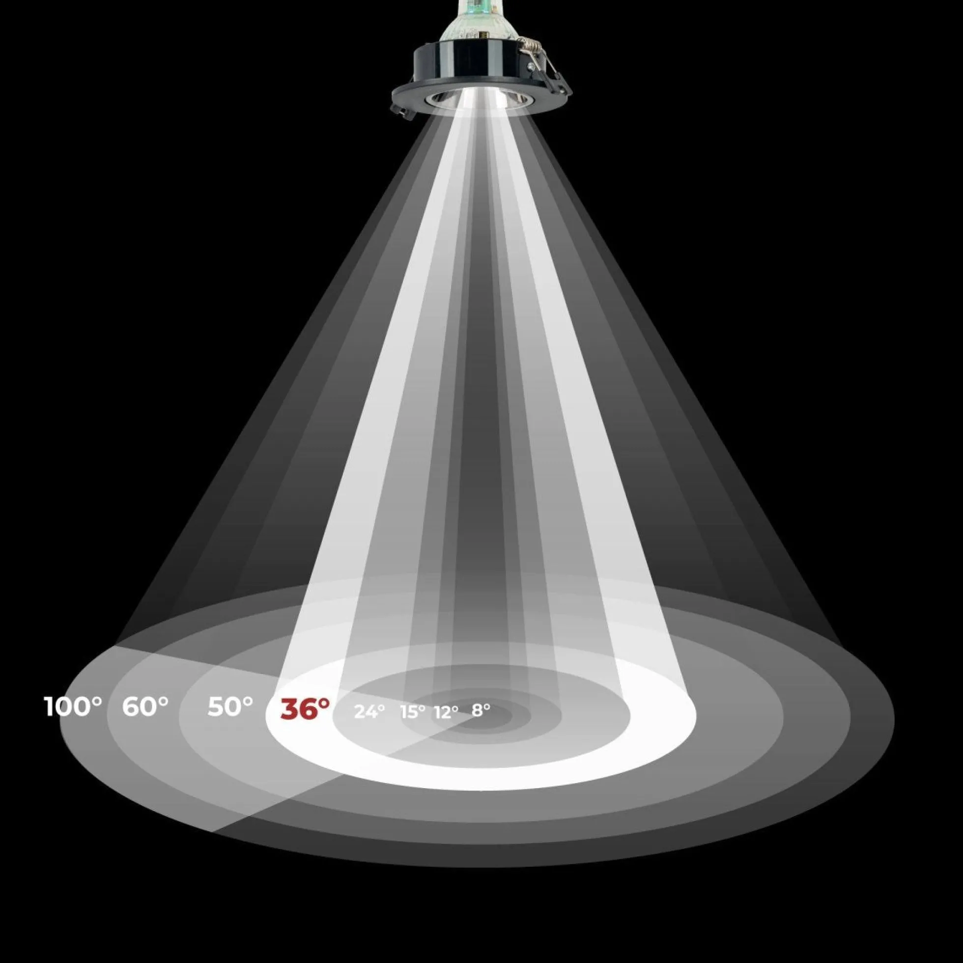 Bombilla LED GU10 6W cristal - 130lm/W - PAR16 - 36°