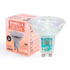 Bombilla LED GU10 6W cristal - 130lm/W - PAR16 - 36°