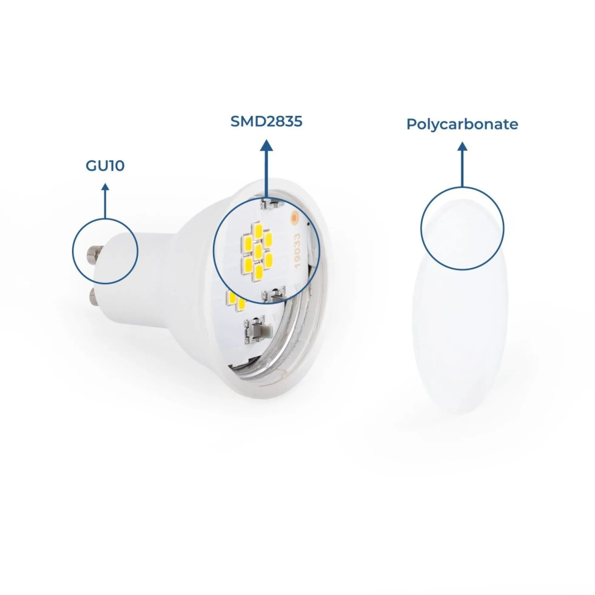 Bombilla LED GU10 - 6W - Regulable - 120º