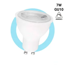 Bombilla LED GU10 - 7W - Regulable - Ø50mm - Óptica a 45º