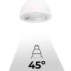 Bombilla LED GU10 - 7W - Regulable - Ø50mm - Óptica a 45º