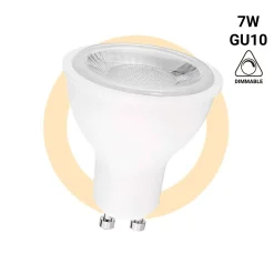 Bombilla LED GU10 - 7W - Regulable - Ø50mm - Óptica a 45º
