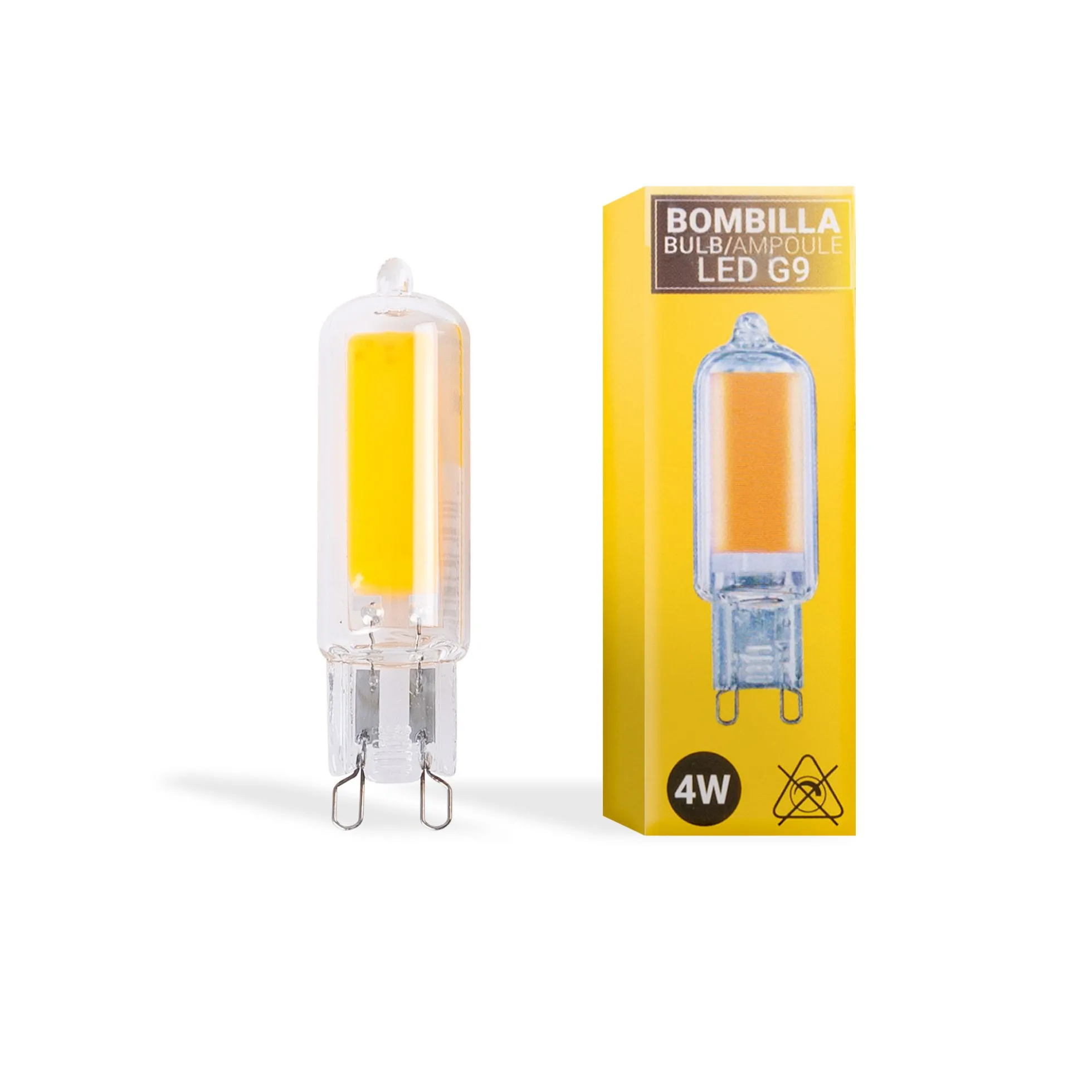 Bombilla LED G9 220-240V AC - COB - 360º - 4W