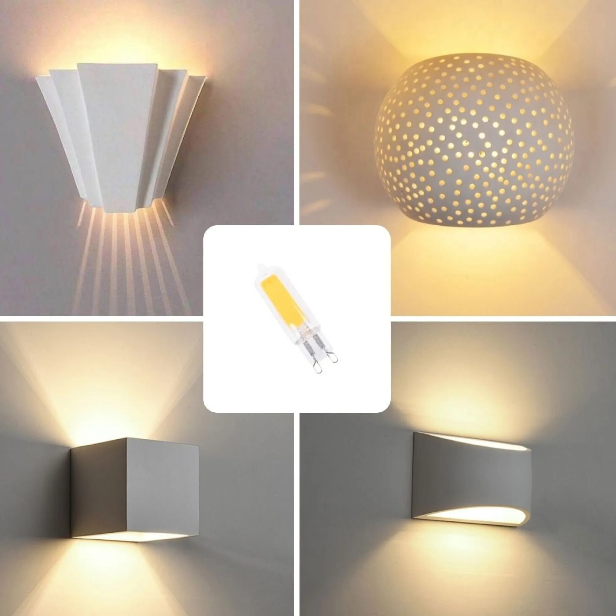 Bombilla LED G9 220-240V AC - COB - 360º - 4W