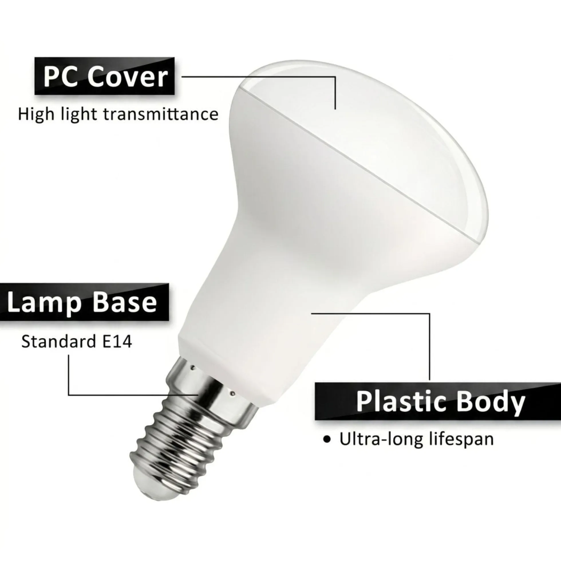 Bombilla LED reflectora - E14 R50 - 5W
