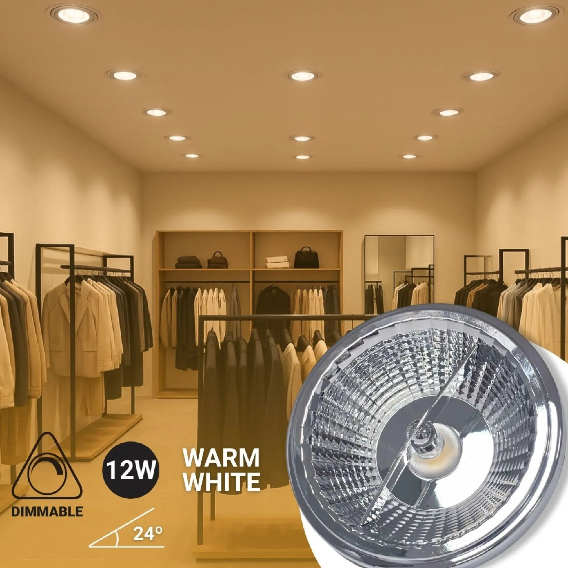 Bombilla LED Regulable - AR111 GU10 - 12W - 975lm