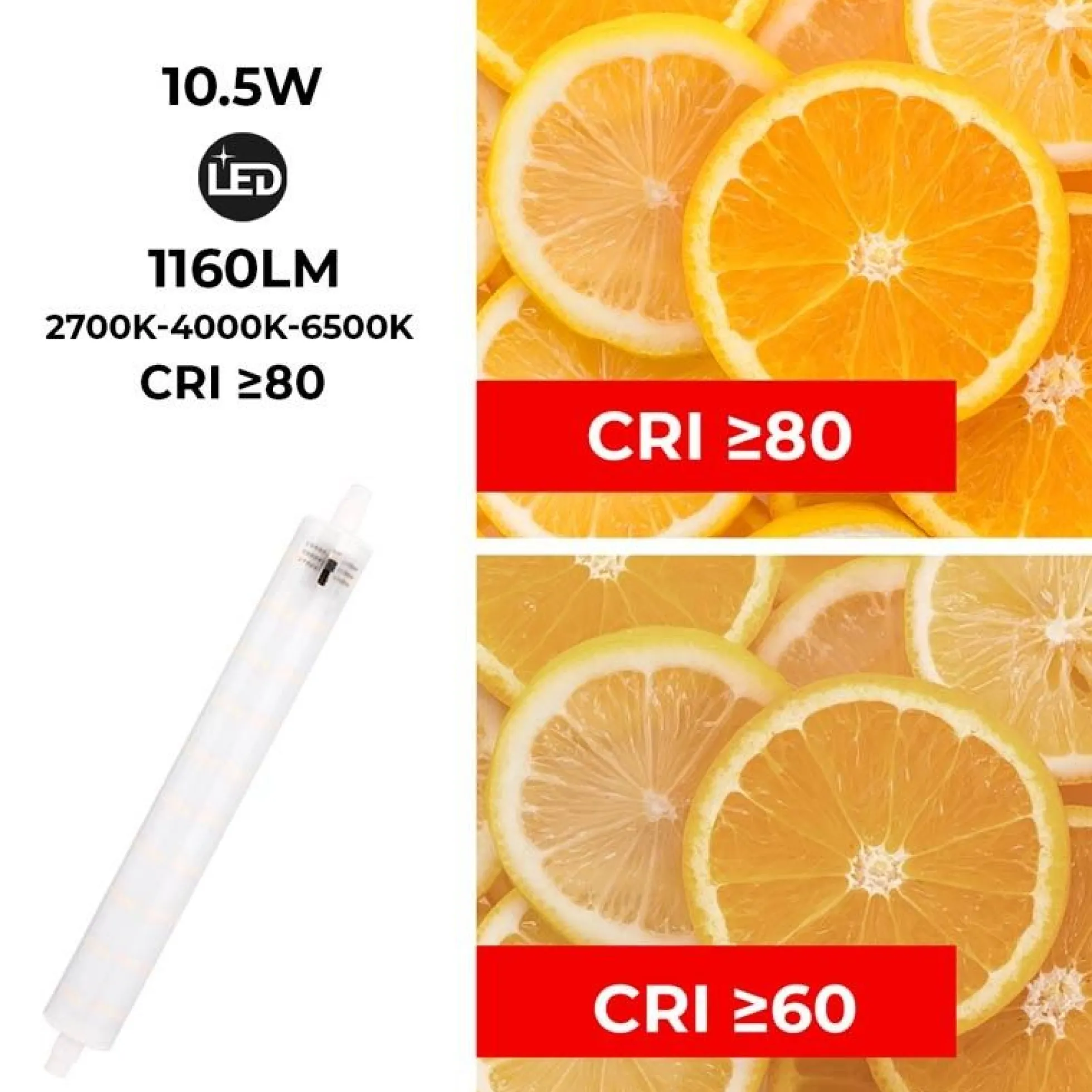 Bombilla LED R7S CCT Fumagalli 10.5W 1160Lm 100-240V