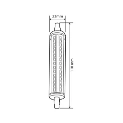 Bombilla LED R7S - 118mm - 1000lm - 9W